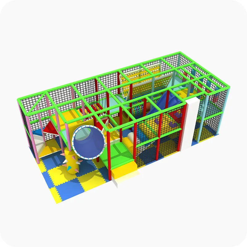 Small Jungle Theme Indoor Playground Design with Mini Slide
