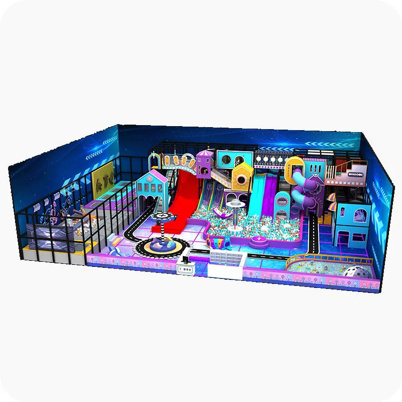 Commercial Space Themed Indoor Playground with Magic Slide for Sale