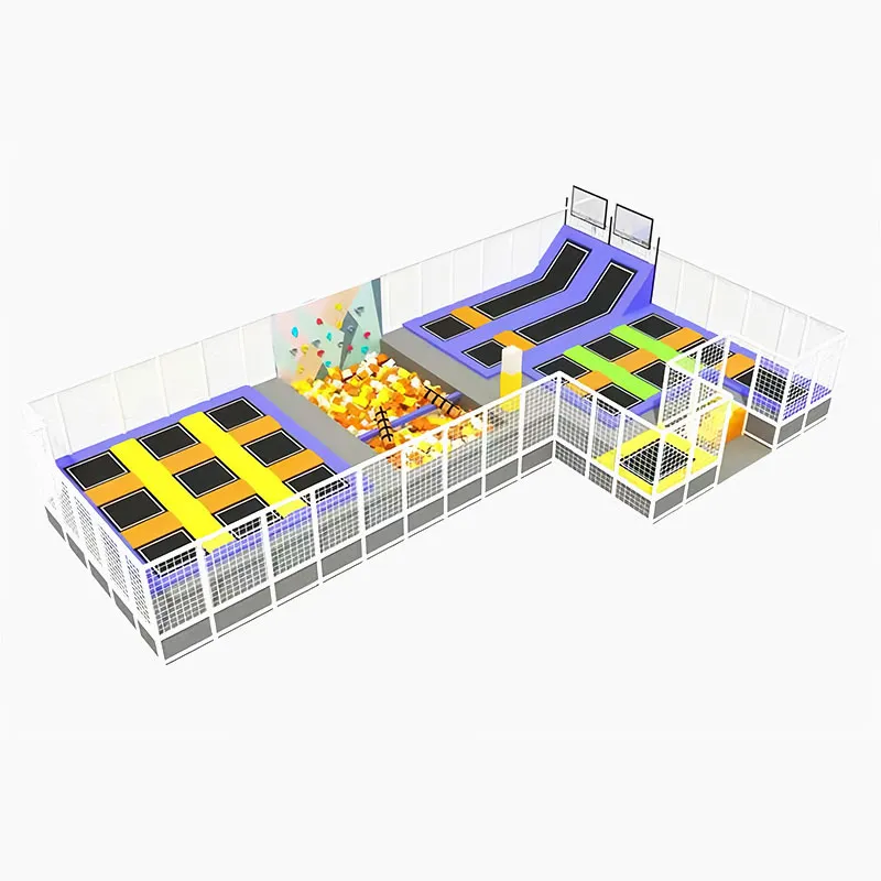 Compact Trampoline Park Design with Efficient Layout & Safe Circulation