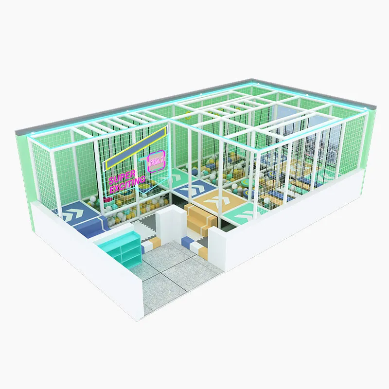 Newest Small Macaroon Indoor Playset with Ninja Play Set for Kids