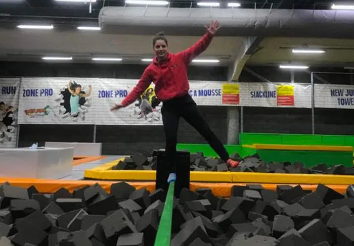 Trampoline Slack line