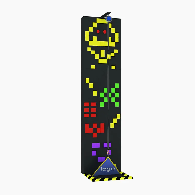 Pixel-Art Themed Climbing Wall: Retro Gaming Adventure for Active Fun