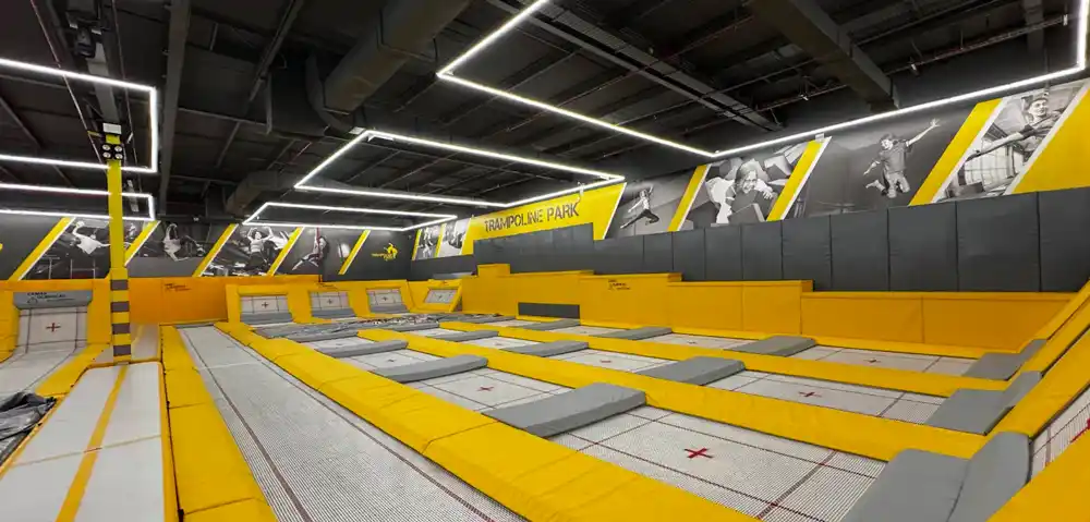 Jump Trampoline Park professional trampoline courts