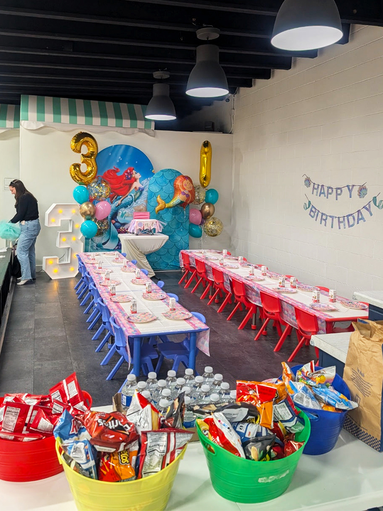 As seen in the stunning Mermaid-themed party setup, this space allows the operator to offer high-ticket, memorable event packages.