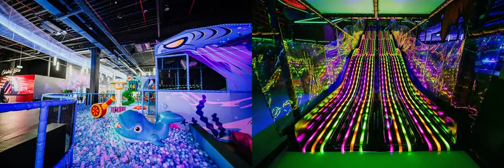 Playtopia Sibiu indoor rainbow slide and play area