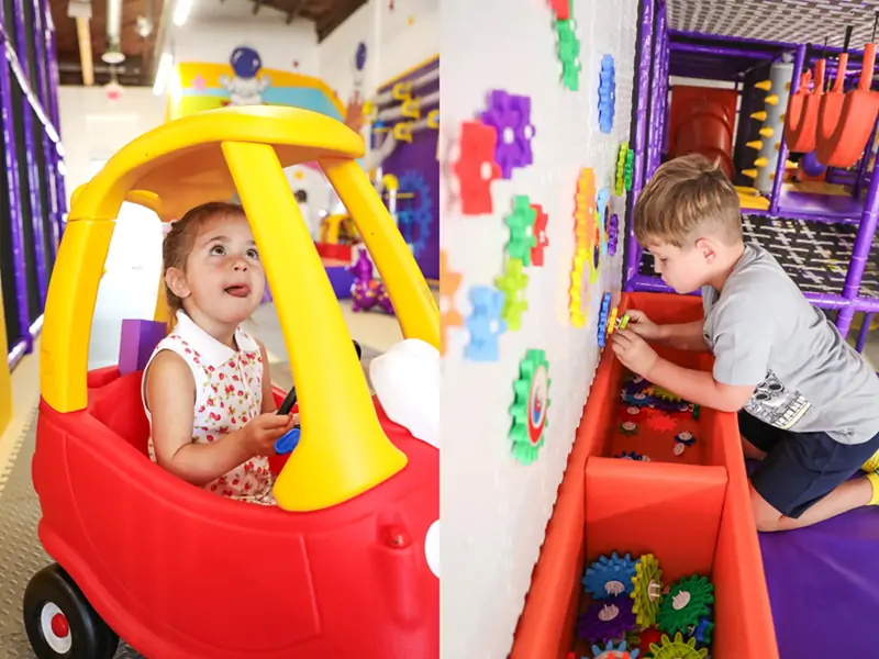indoor-playground-toddler-coupe-car-interactive-gear-wall-panel