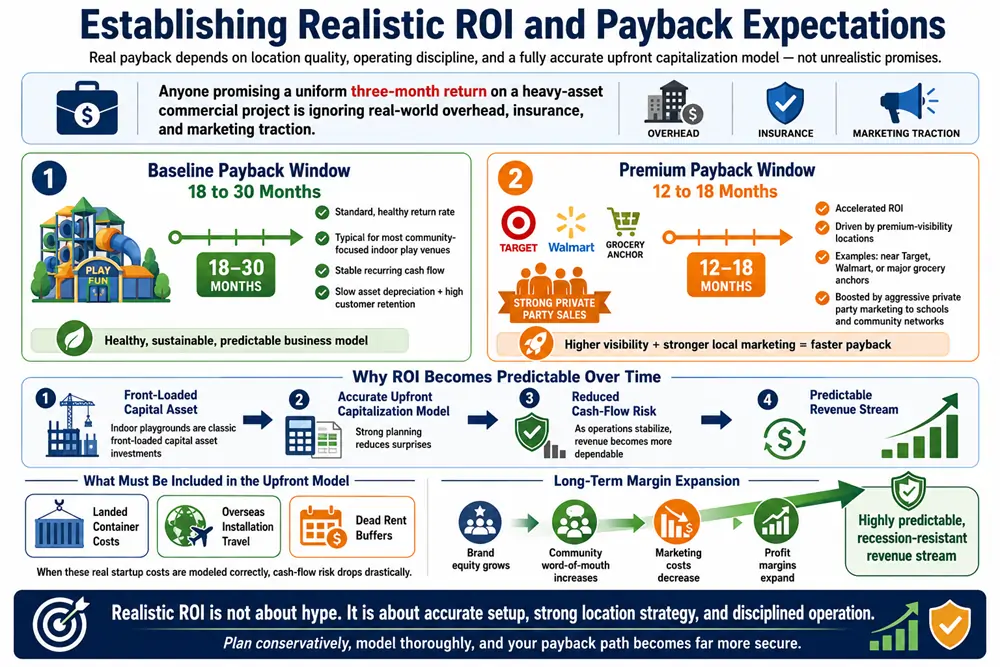 Establishing realistic ROI and payback expectations based on actual indoor playground equipment cost and operational data.