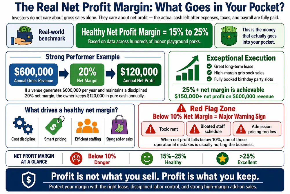 Discover exactly what is the typical income earned for an indoor playground by analyzing healthy 15% to 25% net profit margins.
